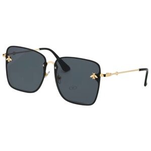 Elegant Black and Gold Sunglasses